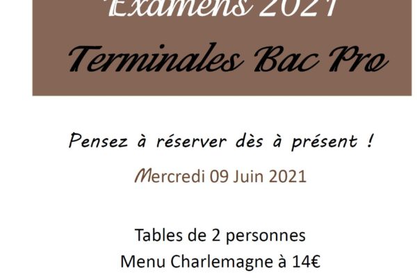 Menu du 9 juin