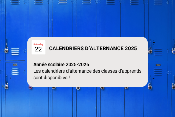 Calendriers d’alternance 2025-2026